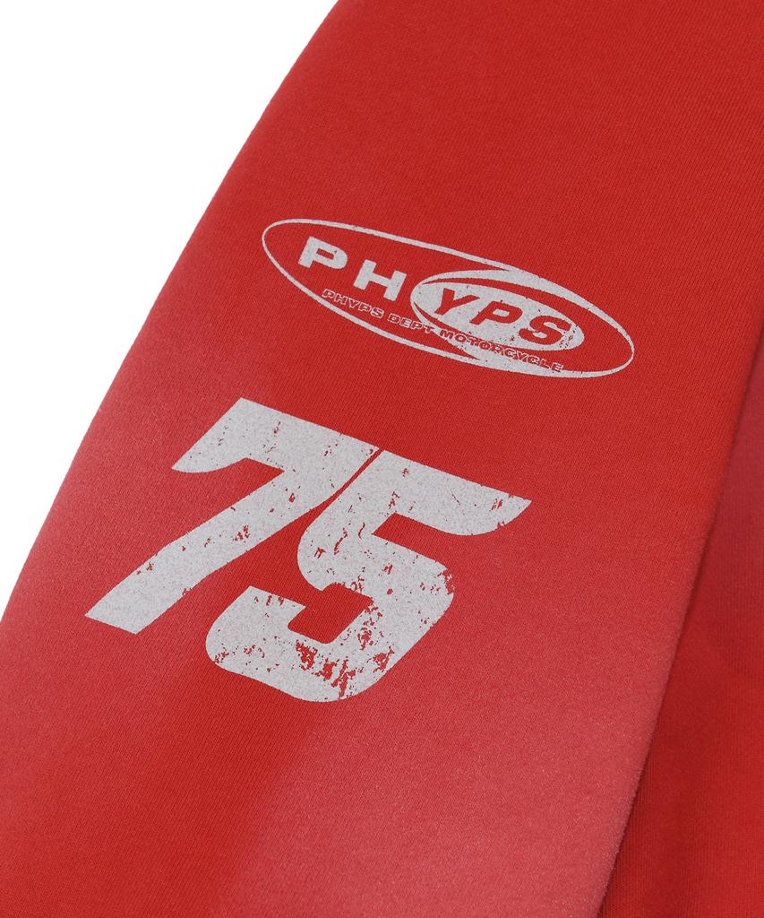 Honda Damage Washing Hoodie_Red