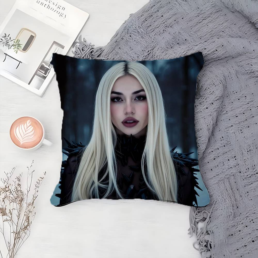 

ПОП-певица Ава Макс-MT Молодежный стиль Наволочка с принтом Наволочка Гостиная Диван Чехол для подушки Декор комнаты для спальни 12x12Inch