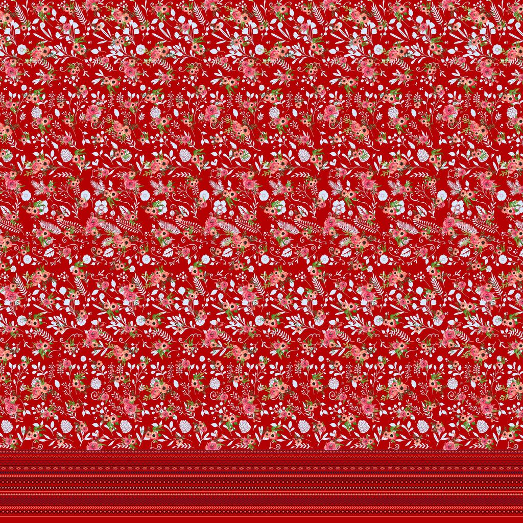 Soimoi Тканина з японським креп-сатином, листям і маком, анемоною, квітковим панно з принтом на метрі 42 дюйма