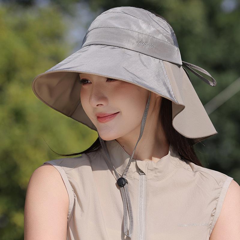 

Wide-brimmed open-top sun protection hat for women, summer outdoor breathable UV protection sun hat, hiking and mountaineering shawl hat Average Size【54-58cm】