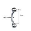 1 Stück G23 Titan Augenbrauen Bananen Piercing Ring Gebogener Barbell Lippenring Snug Daith Helix Rook Ohrring Knorpel Tragus Schmuck 16G