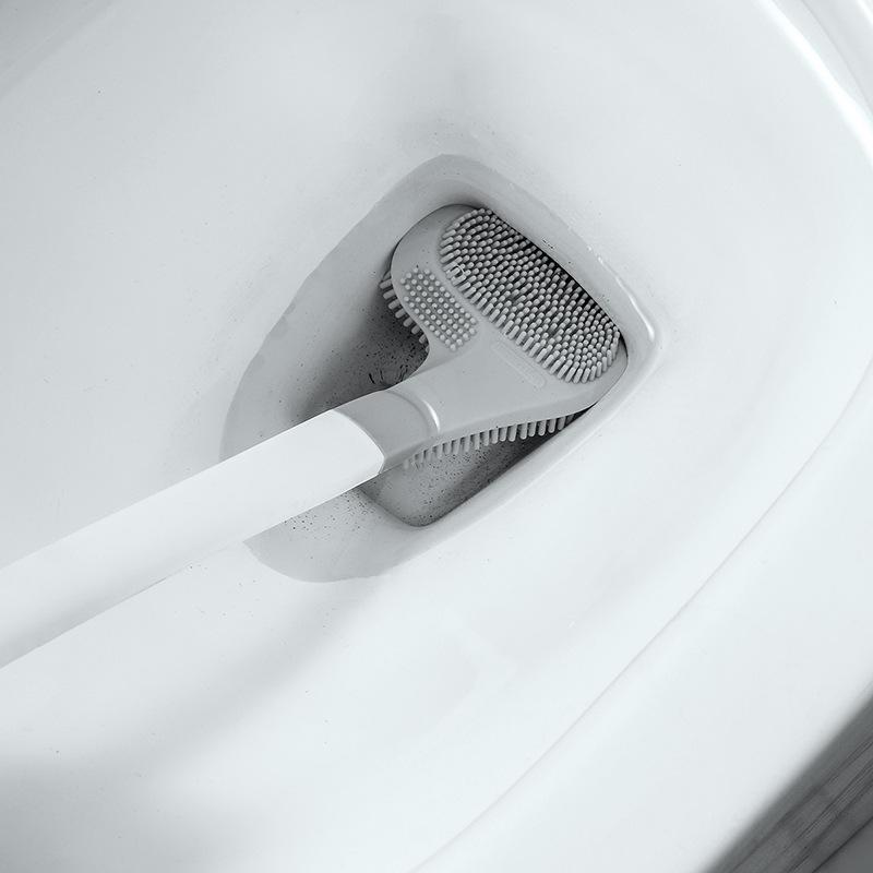 Soft Rubber Toilet Brush, Household Wall-mounted Toilet Brush, Multi-functional Toilet Cleaning Brush