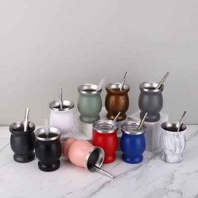 Amazon Hot-selling, Stainless Steel Oz Stainless Steel Mate Tea Cup Gourd Type Heat Insulation Cup Mini Gourd Cup