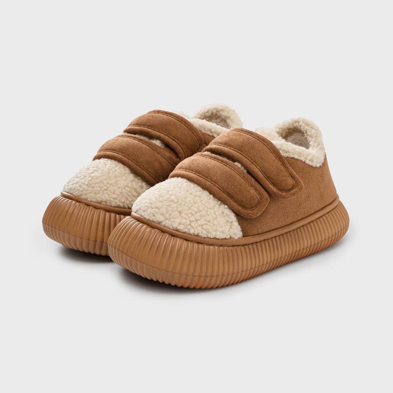 Fashion Warm Slippers Women Thick Soled Warm Slippers for Women Indoor Semi Slipper Cotton Shoes  Anti Slip Home Cotton Slippers