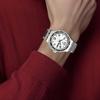 Swatch Movimento al Quarzo Resistenza all'Acqua 30m Orologi da Uomo Orologio 43mm Quadrante Argento Cinturino in Acciaio Inossidabile YGS766G