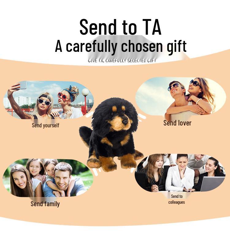 Tibetan Mastiff Plush Dog Toy - Rag Doll for Home Décor & Gifts