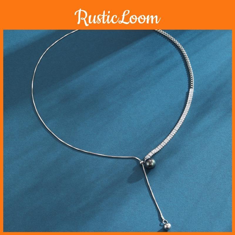 Modische mehrlagige Perlen- und Kristallkette mit einzigartigem geometrischen Design für Damen