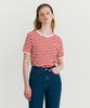 Lora Lora Logo Stripe T-Shirt Red