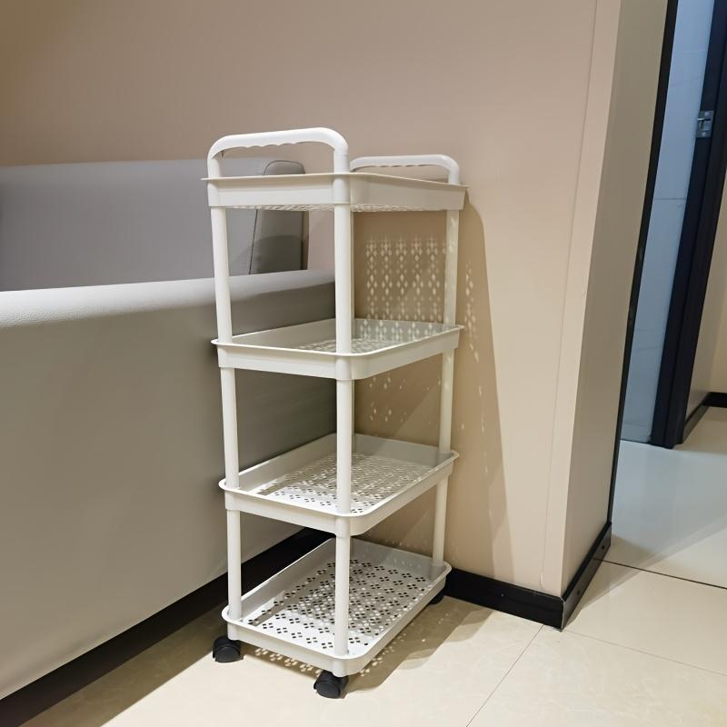 1 PCS multi-purpose Four Story Movable Storage Rack Kitchen Bathroom Rack Living Room Bedroom Floor Multi-layer Storage Cart
