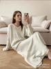 2026 Fall Winter Loose Knit Two-Piece Set for Women Crewneck Sweater & Mermaid Skirt