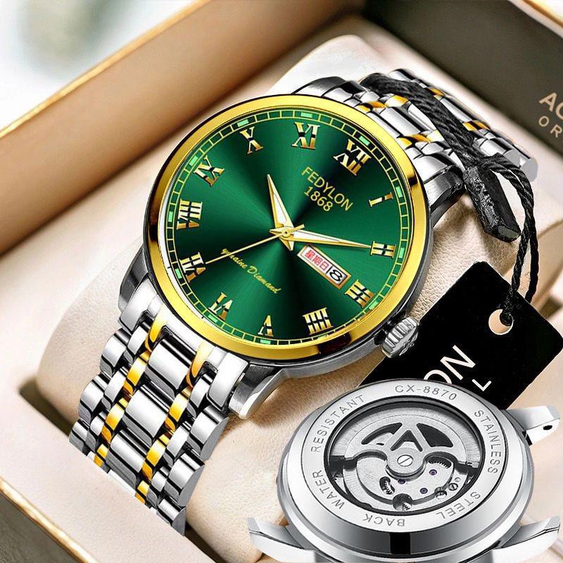 Nou complet automat non-mecanic ceas bărbătesc ceas Flywheel impermeabil luminos la modă Hollow Men's Watch