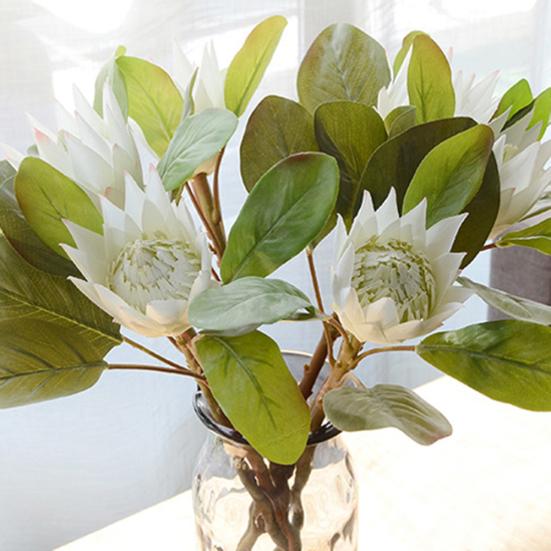 1Pc King Protea Artificial Flower Fake Plant DIY Wedding Bouquet Party Decor