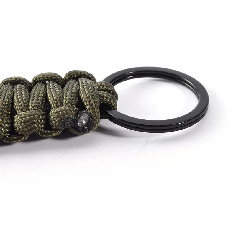 Outdoor Paracord Rope Keychain EDC Survival Kit Cord Lanyard Outdoor Emergency Key Chain For Hiking Camping Multifunction Tools