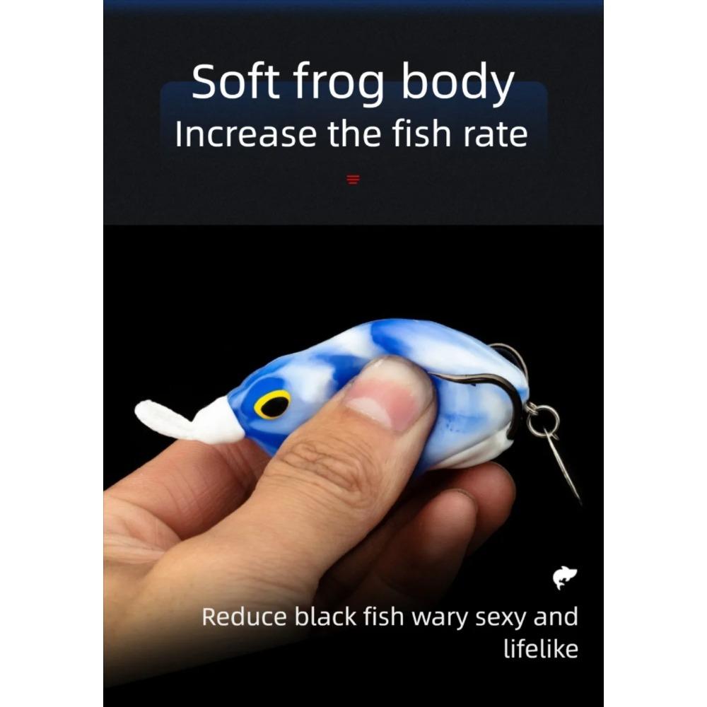 7pcs High Quality Silicone Frog Lure 6.5cm-14g Double Hooks Swimbait Soft Fishing Bait Fishing