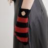Halden Stripe Mittens Gloves (G015_redblack)