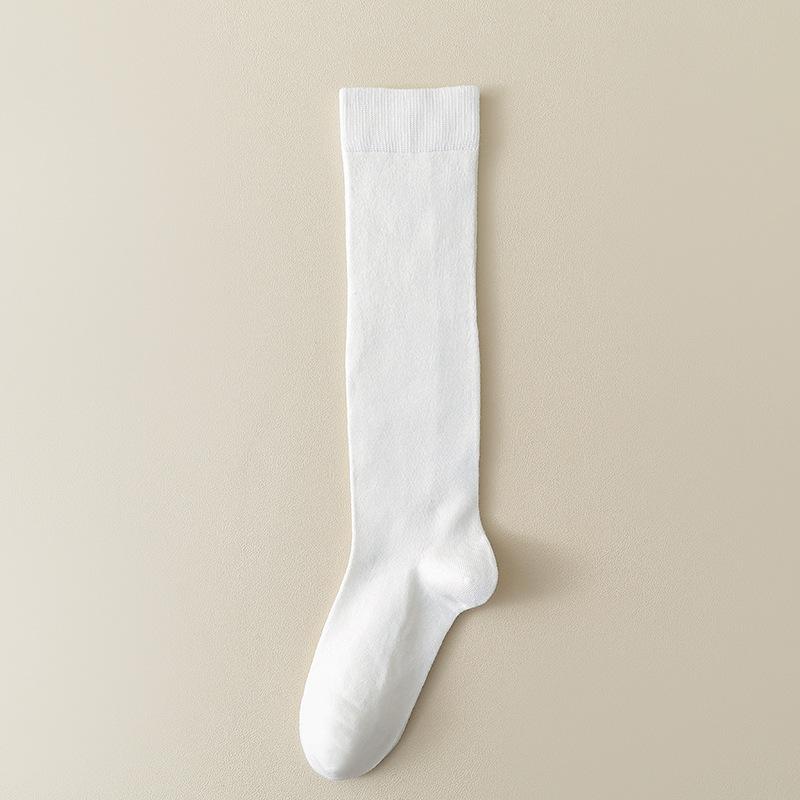 Women's Autumn and Winter Thick Solid Color Pull A Micro Pressure Leg Long Leg Socks