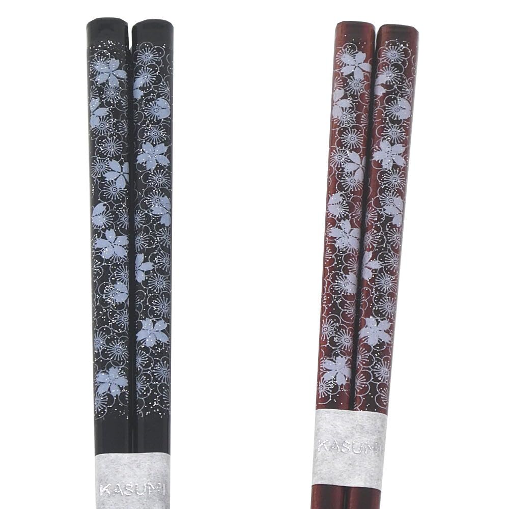 to Set of 2 Cherry Blossom Droplet Dishwasher Made in Wakasa Lacquer Cherry Blossom White Perfect for Longevity Pair [Ready Gift, Pre-Wrapped]