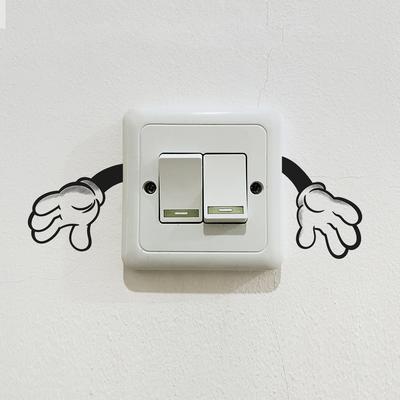 Creative and Simple Arm Wall Switch Decorative Stickers for The Living Room and Study
