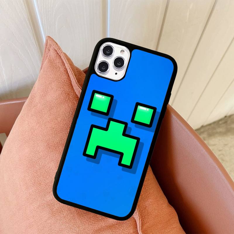 Custodia per telefono Geometry Dash Custodia in silicone PC+TPU per iPhone 11 12 13 Pro Max 8 7 6 Plus X SE XR Fundas rigide
