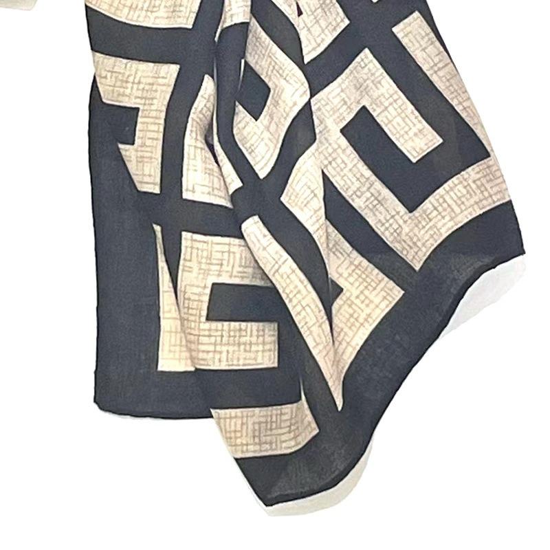 Fashion letter printed cotton and linen scarf classic autumn and winter warm scarf sunscreen shawl