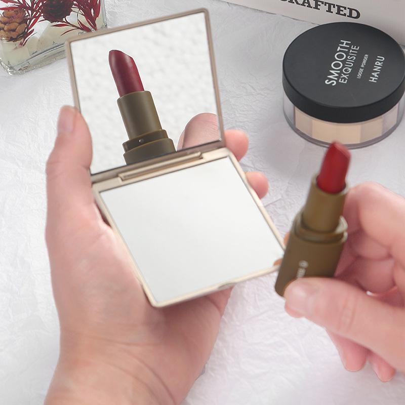 High-Grade Metallic Rose Foldable Double-Sided Handheld Makeup Mirror with Magnification