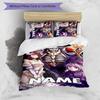 3pcs Custom Name Cartoon Overlord Bedding Set Duvet Cover Closure Includes 1 Duvet Cover & 2 Pillowcases for All Seasons Bedroom Decor