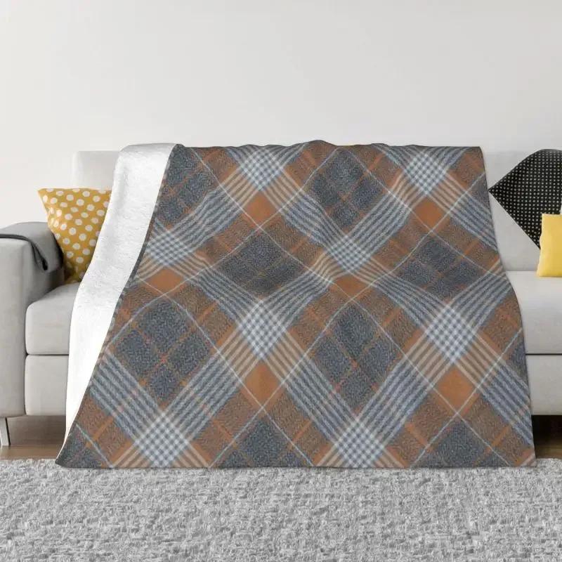 Schottischer Tartan Ein Kariertes Plaid-Webmuster Decke Fleece Flanell Kariert Bauernhaus Büffel Überwurfdecken Tagesdecke