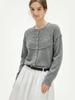 Women's Retro Wool Lace Knit Sweater: Long Sleeve, Loose Fit, Versatile Autumn Top