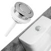 WC Push Button - AIMOONSA - 38 Mm - Chrome-plated ABS - Water Saving - Universal