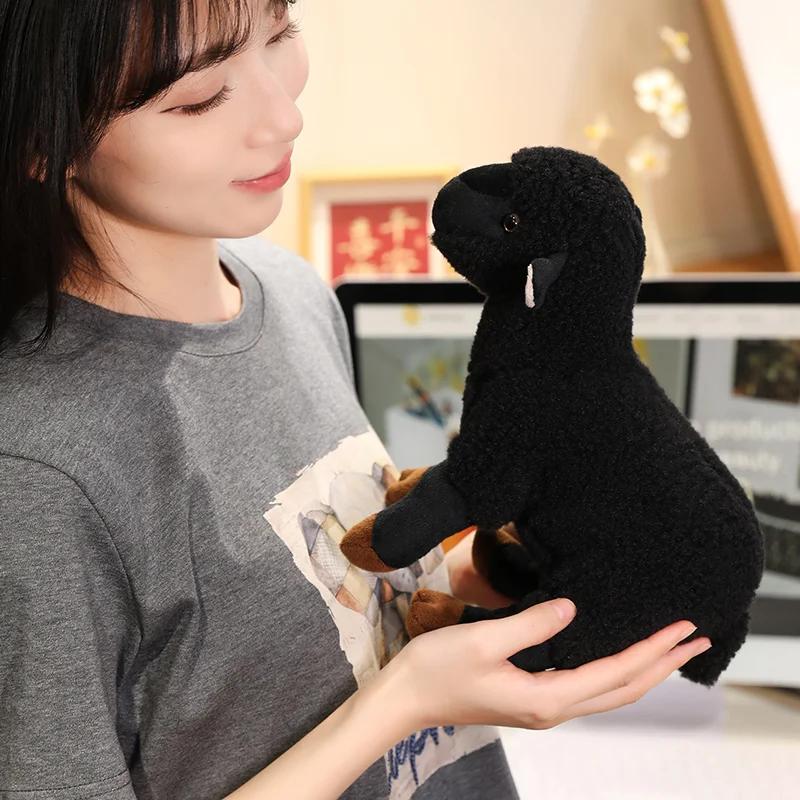 Vente Chaude Peluches Mouton Réalistes Douces Peluches Mouton Debout Pendentifs Mignon Délicat Porte-Clés Pendentifs Sacs Décor