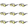 Lovatfirs 9 Pack Square Sunglasses For Party Trip Women Men Different 13 Color UV Protection