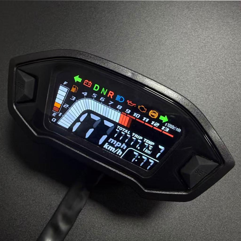 Universelles Motorradzubehör Digitales Geschwindigkeitsmesser-Instrumentenpanel Kilometerzähler Drehzahlmesser für Honda Grom Msx125 CB500F CRF250L