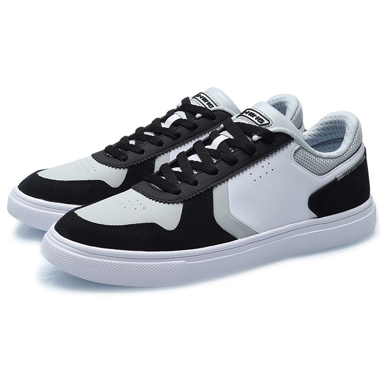 Li-Ning Durable Breathable Low-Top Skate Shoes Men Sneakers Black Gray White AGCR193-3