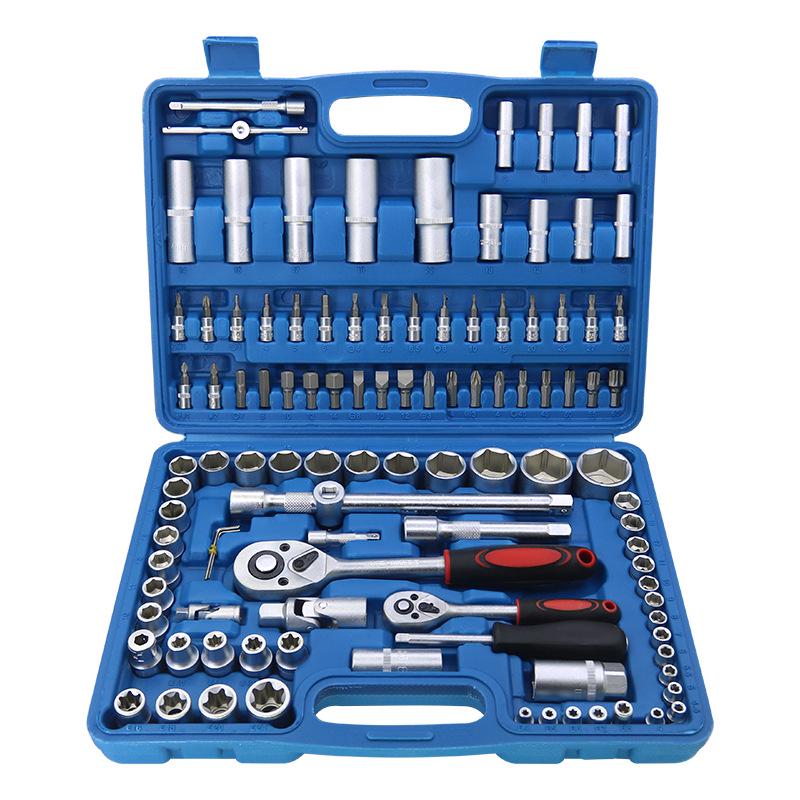 108-Piece Multifunctional Socket Tool Set - Ratchet Wrenches & Repair Kit