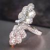 Huitan Special Design Women Ring Inlaid Shining Cubic Zirconia Fashion Luxury Wedding Party Accessories Charming Elegant Jewelry