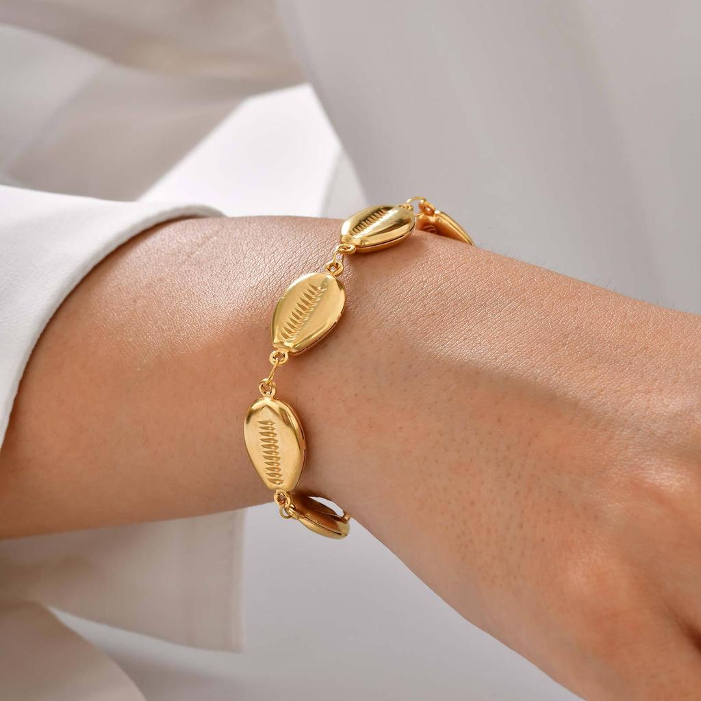 Stainless Steel Hollow Conch Bracelet, Women'S Personality Exaggerated Creative Br-2722