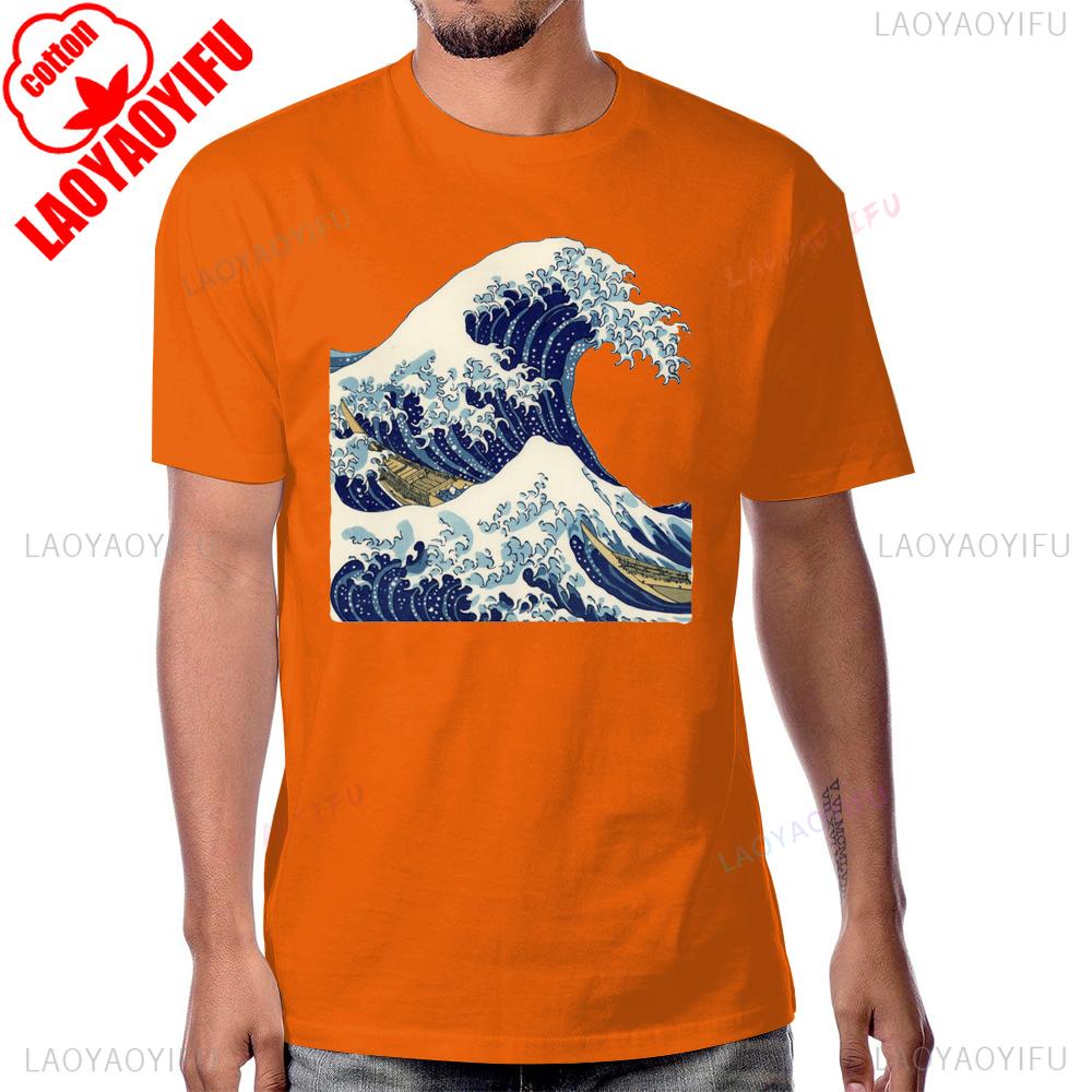 

Japanese Kanagawa Wave Harajuku Hokusai T Shirt Cotton Streetwear Short Sleeve Man Tshirt Summer Style Fashion Women Tees 4XL