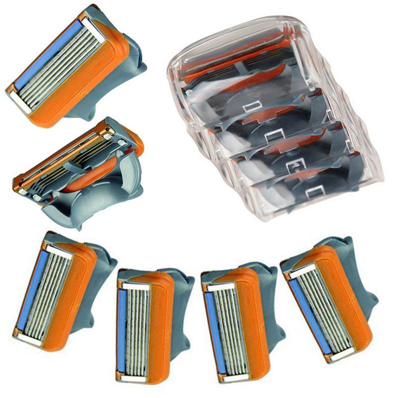 4pcs/lot 5 Layer Shaving Razor Blades for Men Power Shaver Blades Proglide