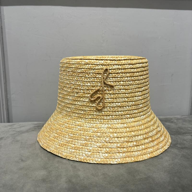 2024 New Arrival Straw Hat for Women Bucket Hat Fashion Trend Lace Up Fisherman Hat Summer Outdoor Leisure Sunshade Hat
