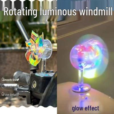Decorazione Luce LED a Mulino a Vento per Moto Elettrica: Decorazione Veicolo Colorato a Energia Eolica