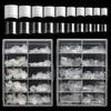 500PCS Kurze Nagelspitzen Acrylnägel Klare falsche Nagelspitzen Kurze künstliche Spitzen für DIY Nail Art Maniküre mit Box