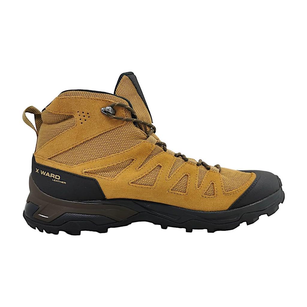 Salomon Leather Mid GTX 471817 Gold 255 X-Word Men's Kangaroo/Black/Dull