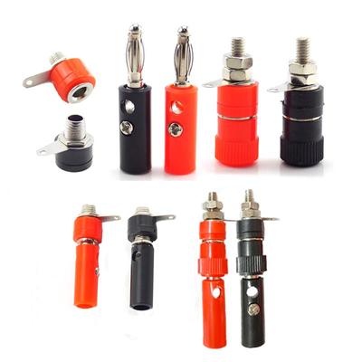 4mm Bananenbuchse Schwarz Rot Bananenbuchse 1set/2 stück Audio Lautsprecher Terminal DIY Anschlüsse