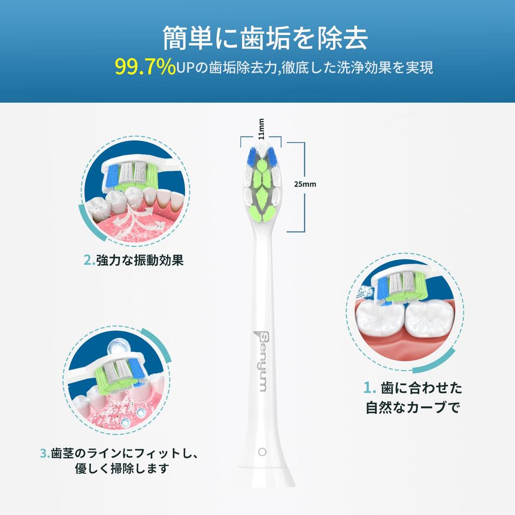 Evolution Senyum Electric Toothbrush Replacement Compatible with Philips Sonicare DiamondClean Replacement Easy Installation of White [Latest Model]