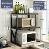 Three-Layer Kitchen Microwave and Spice Storage Rack