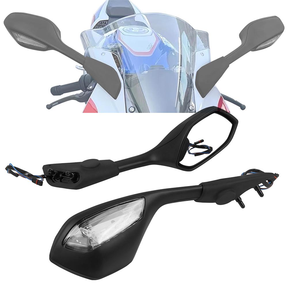 For BMW S1000RR S1000 RR S 1000 RR 2019-2023 2022 Motorcycle Rearview Mirrors With LED Turn Signals Light Rear View Side Mirror