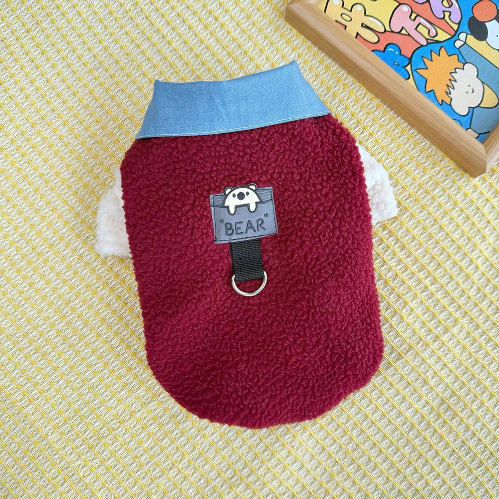 Double Sided Fleece Pet Shirt Collar Warm Puppy Apparel Cats Dogs Comfortable Winter Wear Autumn Soft Plush Vest for Small Medium Dog Cat