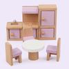 22pcs Safe Miniature Furniture for Childrens Dollhouses Creative Play Indoor Activity Ages 3 Years Old