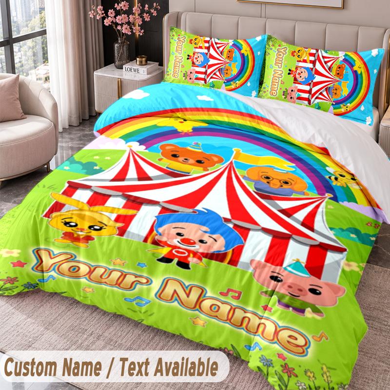 Custom Name Text 3Pcs Bedding Set El Payaso Plim Plim Duvet Cover And Two Pillowcases