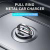 New Car 100/200W Dual Port Mini USB Charger Ultra Fast Charging Cigarette Lighter Socket 12-24V Aluminum Cell Phone Adapter New